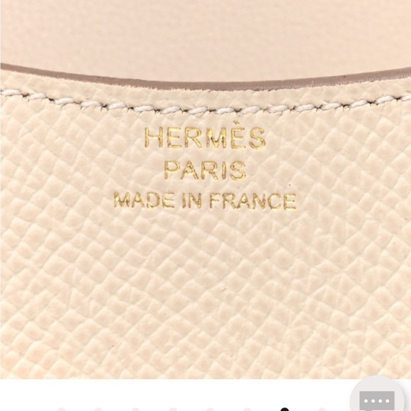 Hermès Epsom (CRAIE)  Constance Cream&Gold crossbody/Clutch /Wallet - Picture 6 of 8